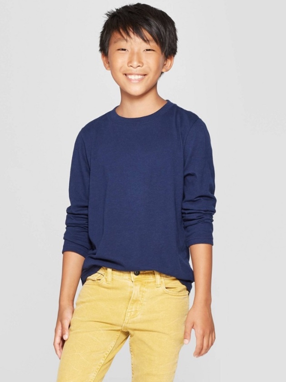 ⭐️ Cat & Jack Navy Long Sleeve Crewneck Tee Size L (12/14)